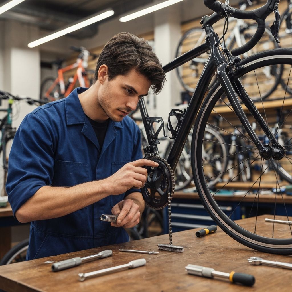 체인 세척 및 윤활